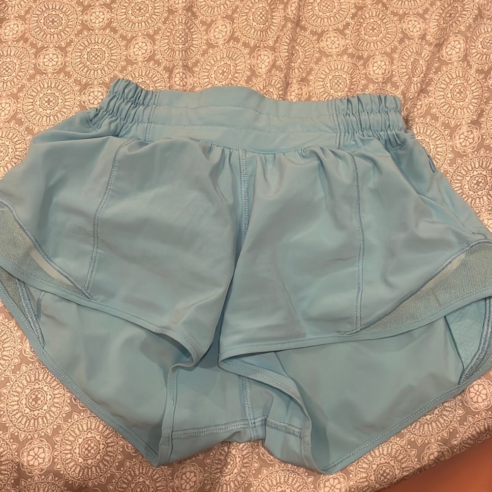 light blue Lululemon shorts size 0
